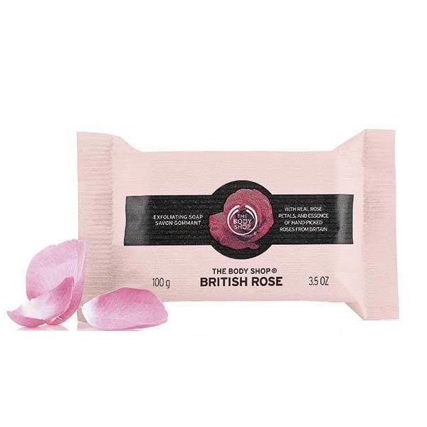 The Body Shop British Rose Exfoliating Soap 100 G in bd